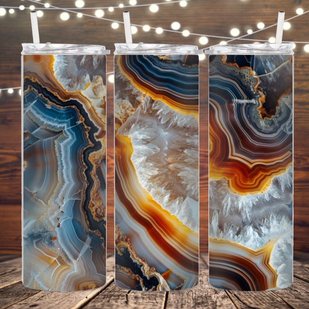 Geode Crystal Metal Insulated Tumbler